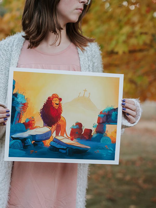 Aslan Conquers Death Print