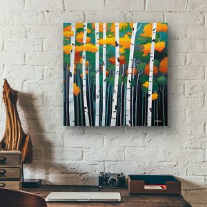 Golden Aspen Grove Print - Image 7