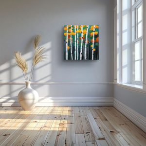 Golden Aspen Grove Print - Image 4