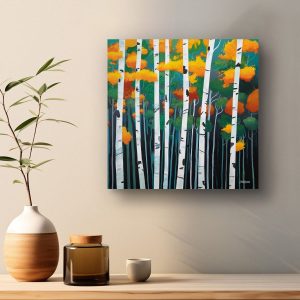 Golden Aspen Grove Print - Image 6