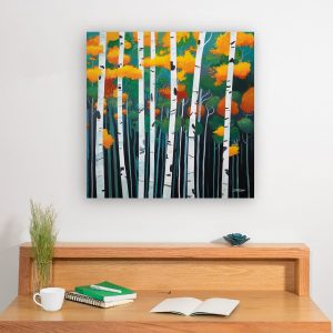 Golden Aspen Grove Print - Image 8
