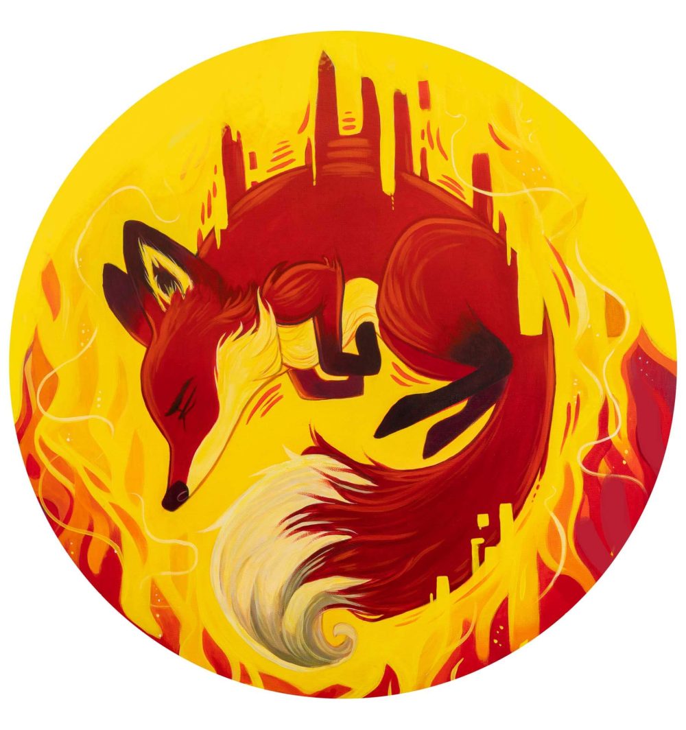 Birth of Fire Fox Sticker