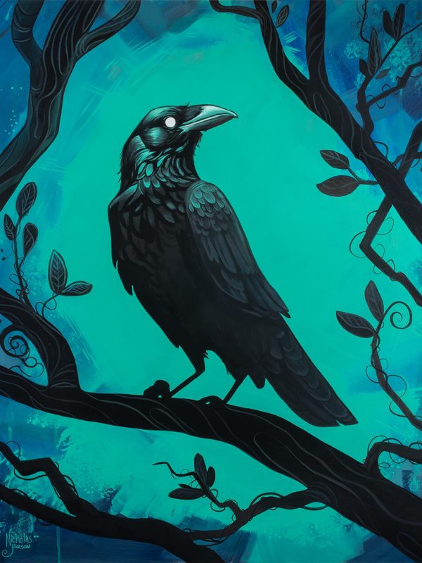 Raven's Perch Original Painting